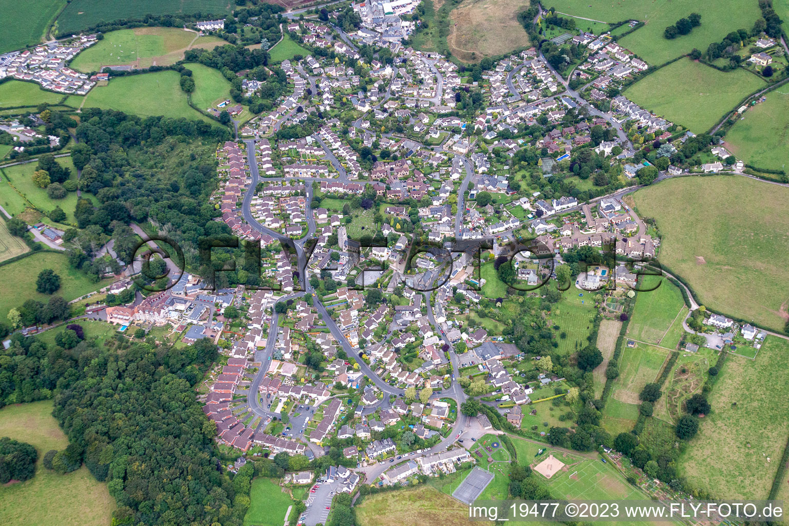 Vue aérienne de Abbotskerswell dans le département Angleterre, Grande Bretagne