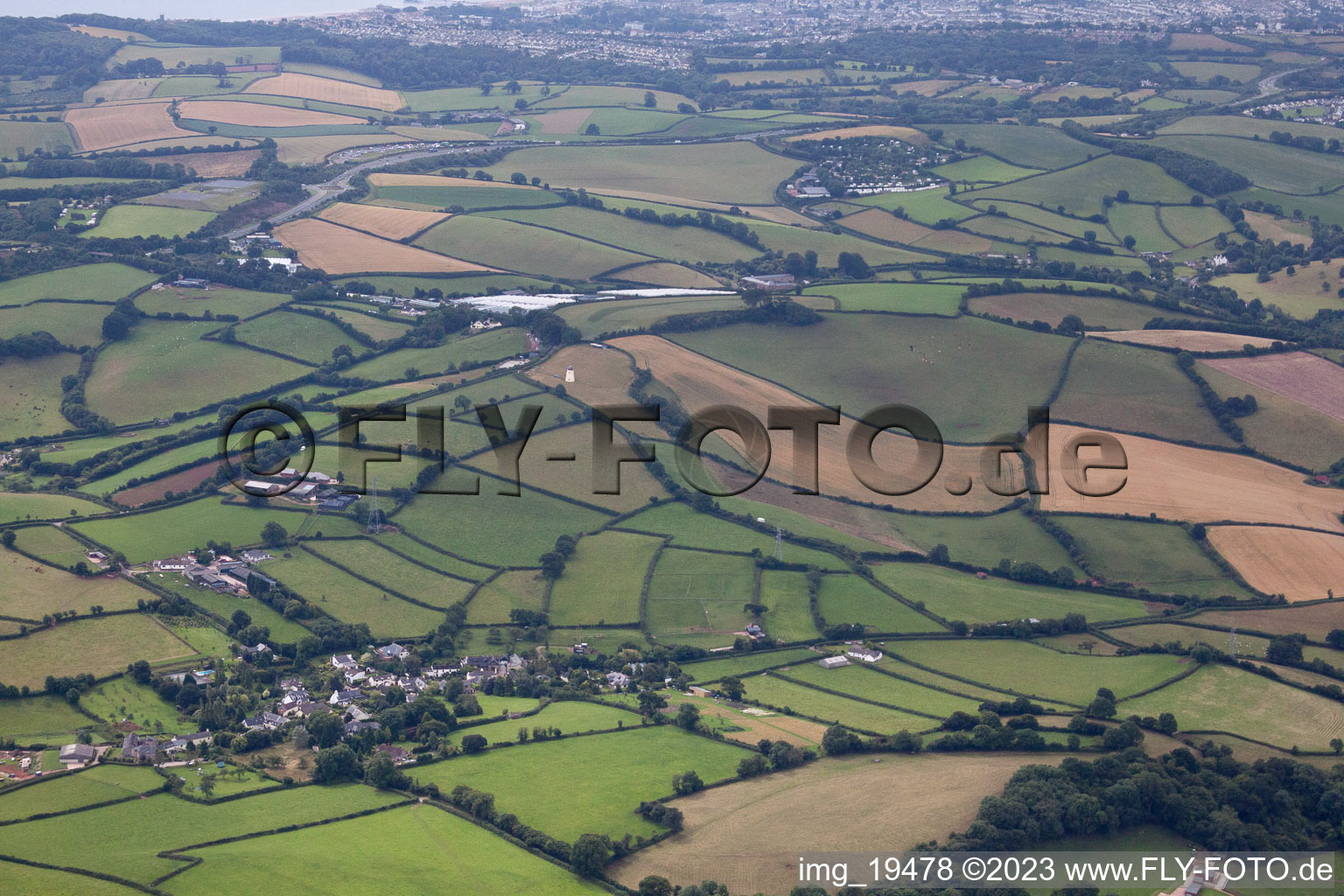 Vue aérienne de Abbotskerswell dans le département Angleterre, Grande Bretagne