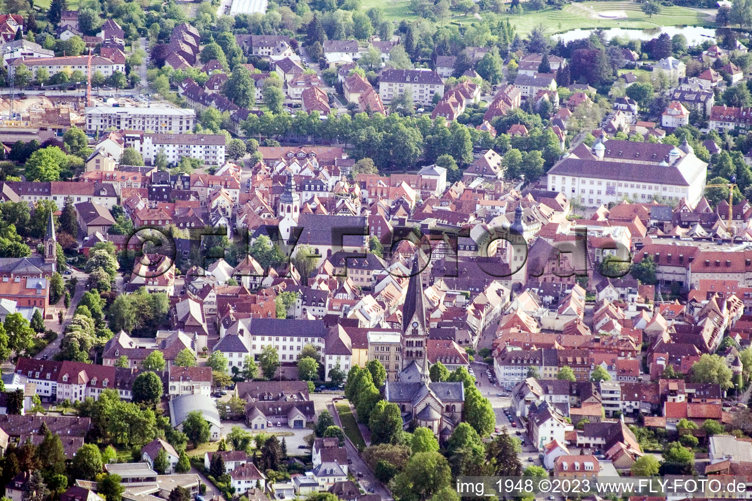 Vue aérienne de Sacre Coeur à Ettlingen dans le département Bade-Wurtemberg, Allemagne