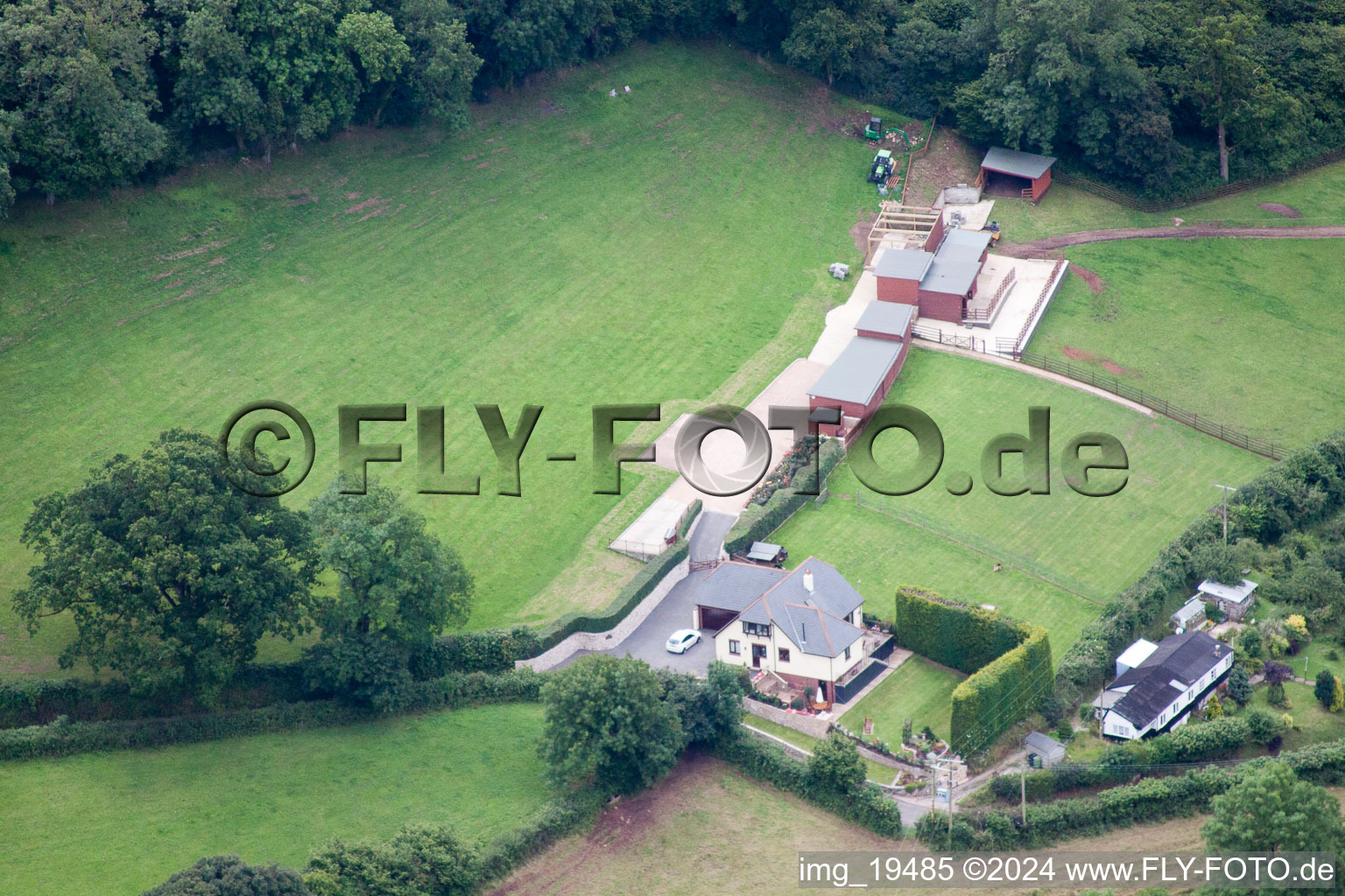 Abbotskerswell dans le département Angleterre, Grande Bretagne depuis l'avion