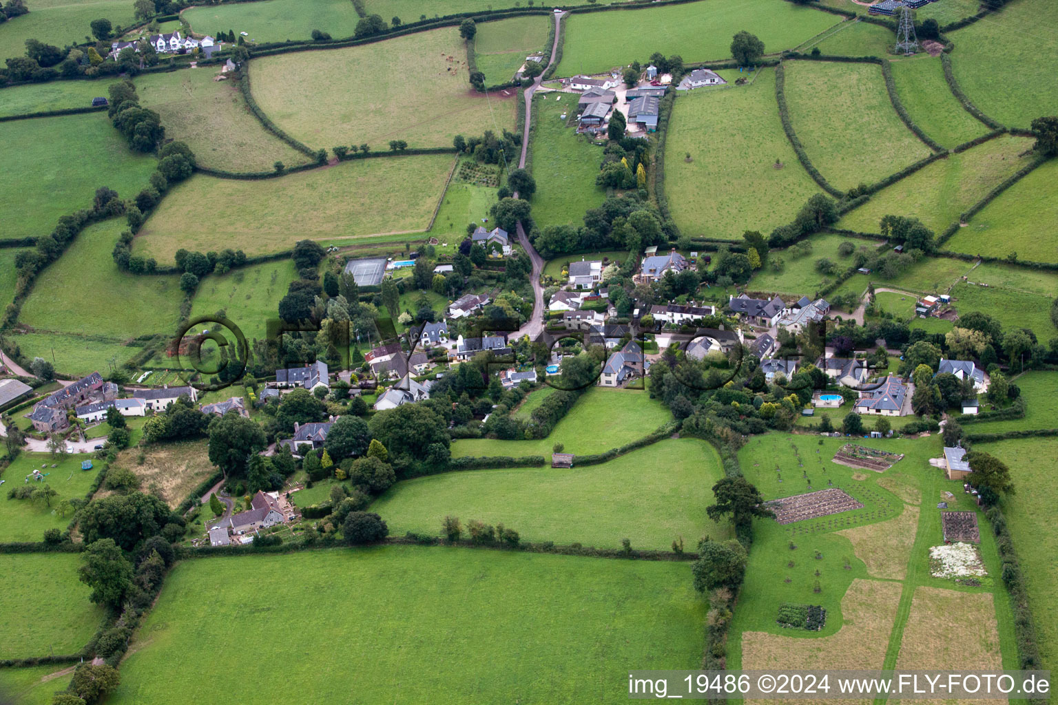 Vue d'oiseau de Abbotskerswell dans le département Angleterre, Grande Bretagne