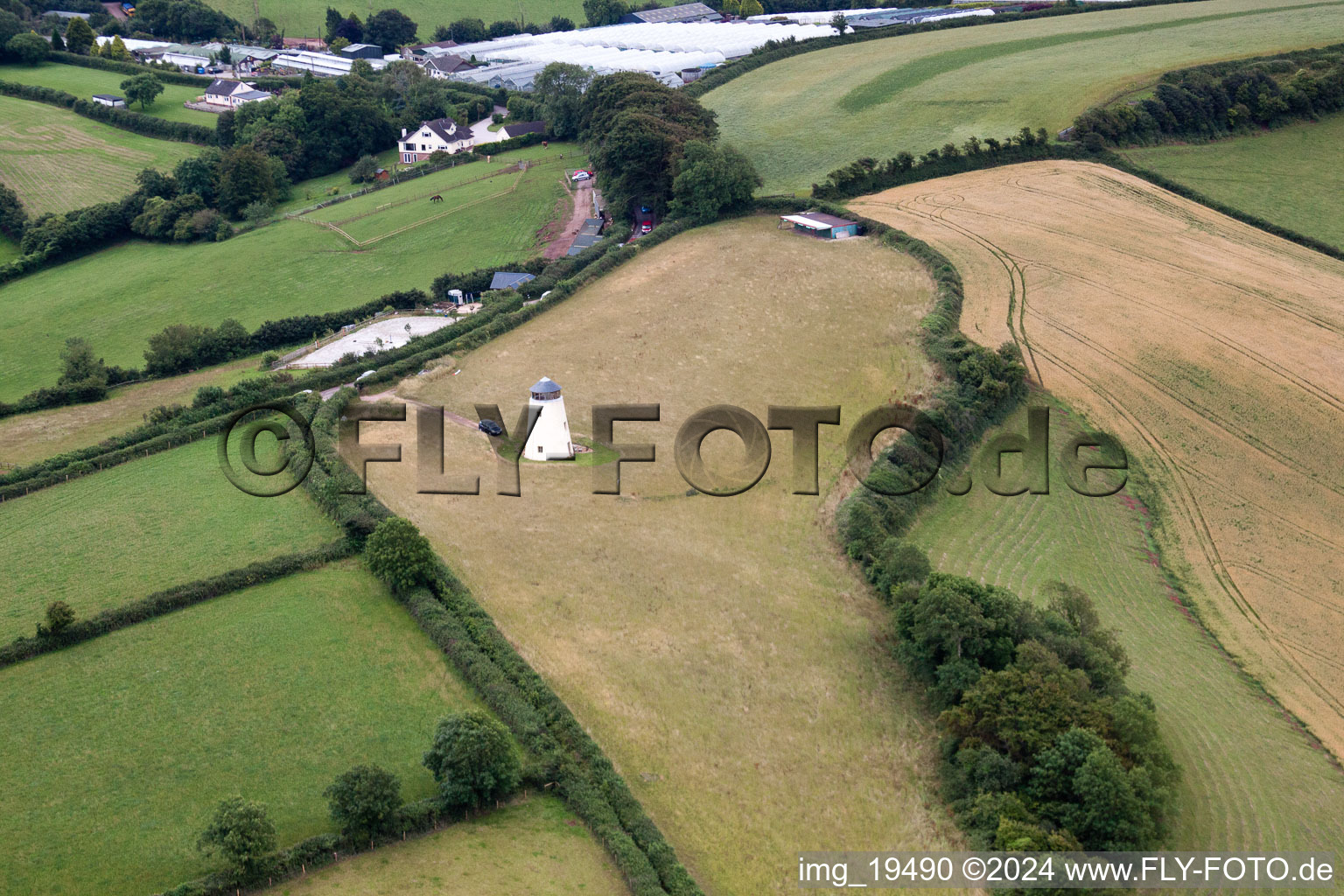 Vue aérienne de Kingskerswell dans le département Angleterre, Grande Bretagne