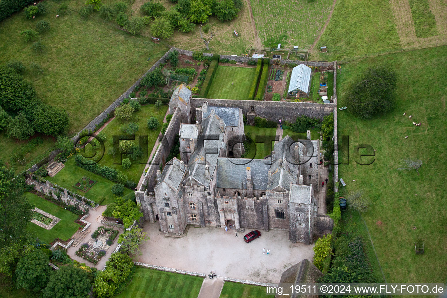 Enregistrement par drone de Marldon dans le département Angleterre, Grande Bretagne