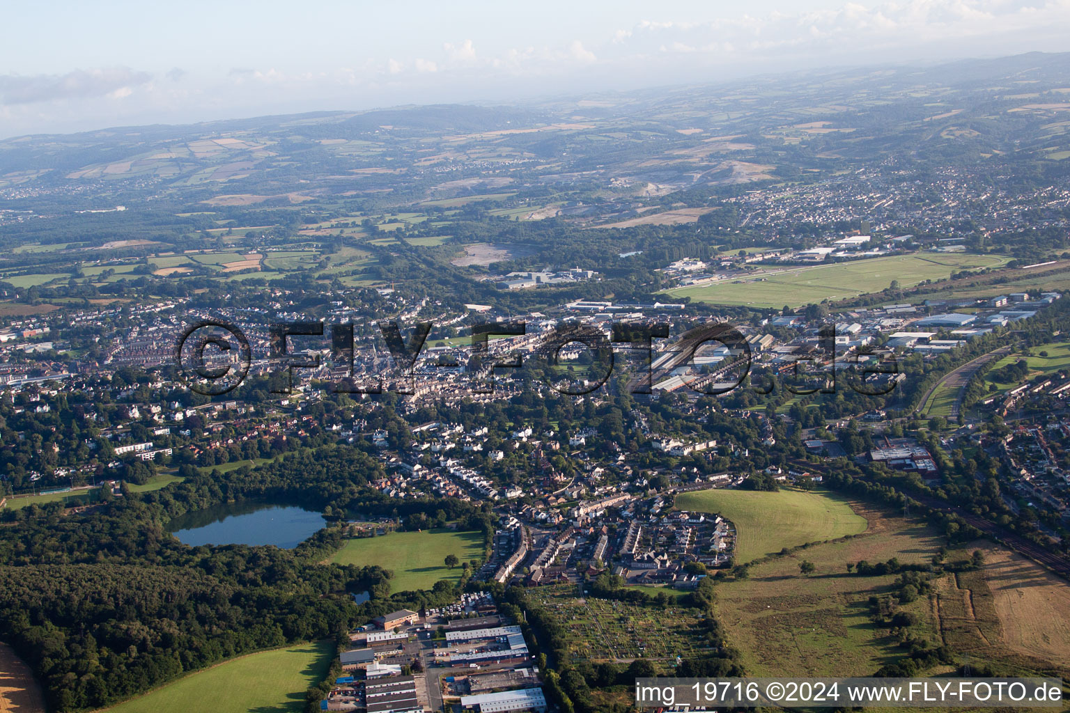 Kingskerswell dans le département Angleterre, Grande Bretagne depuis l'avion