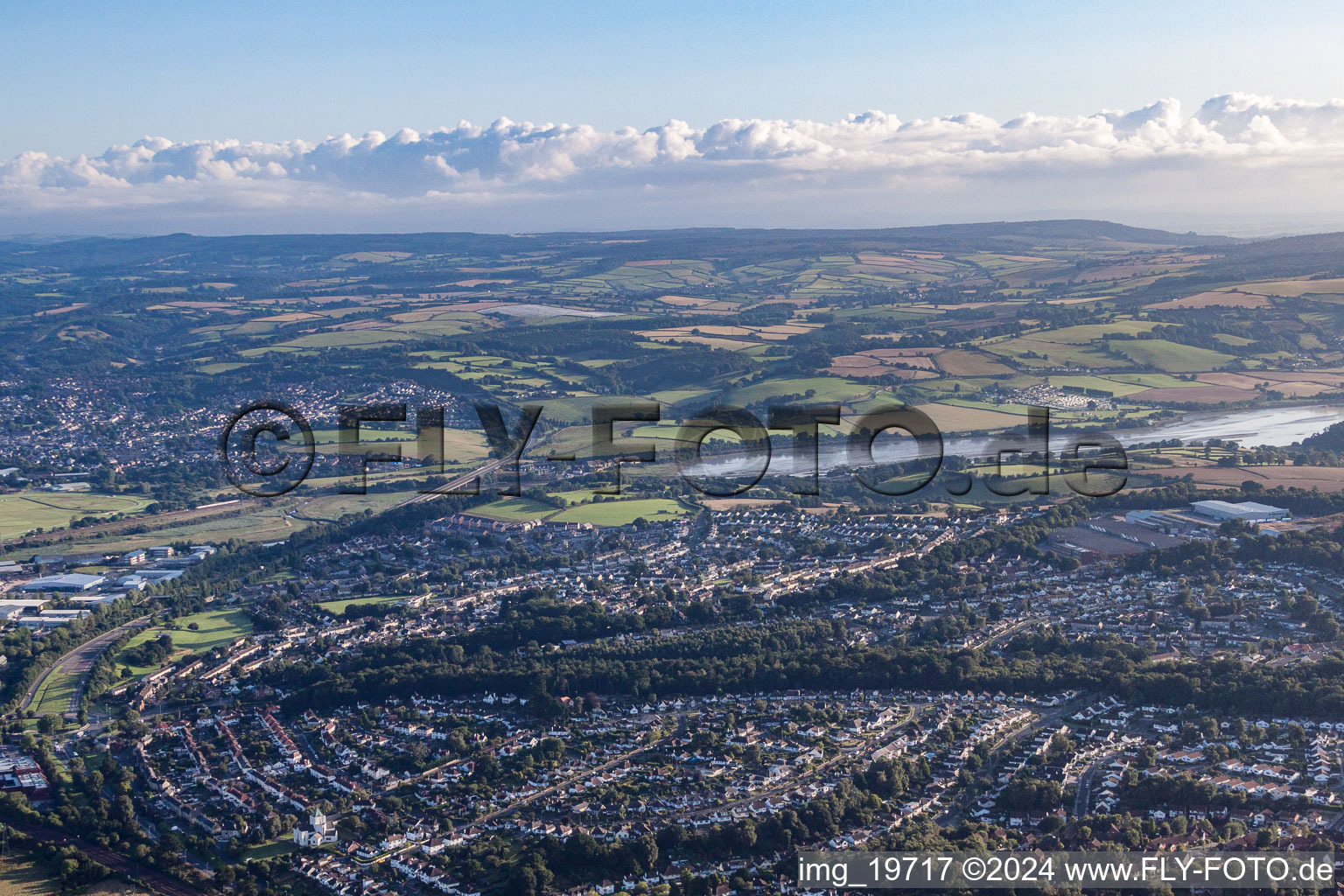 Vue d'oiseau de Kingskerswell dans le département Angleterre, Grande Bretagne