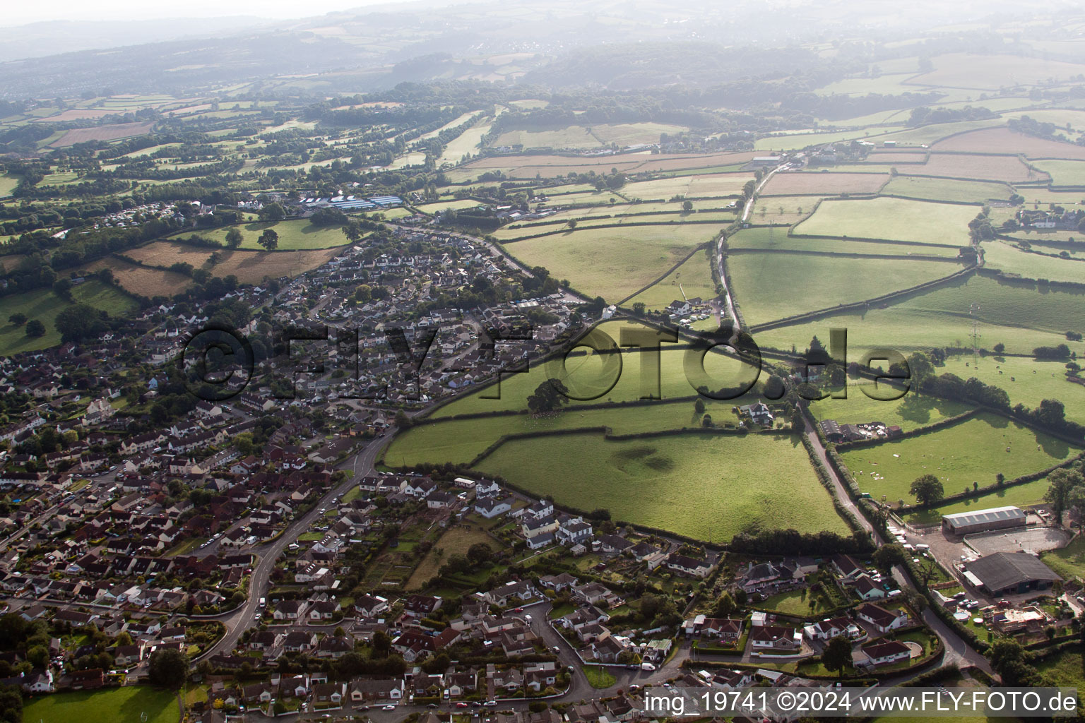 Vue aérienne de Ipplepen dans le département Angleterre, Grande Bretagne