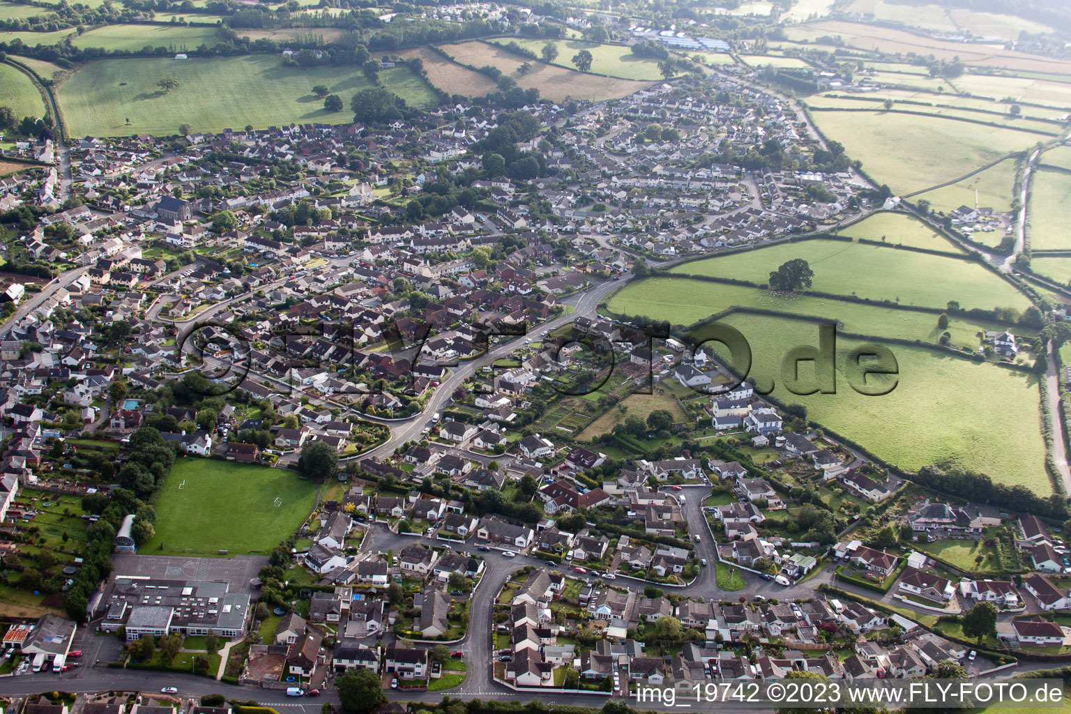 Photographie aérienne de Ipplepen dans le département Angleterre, Grande Bretagne