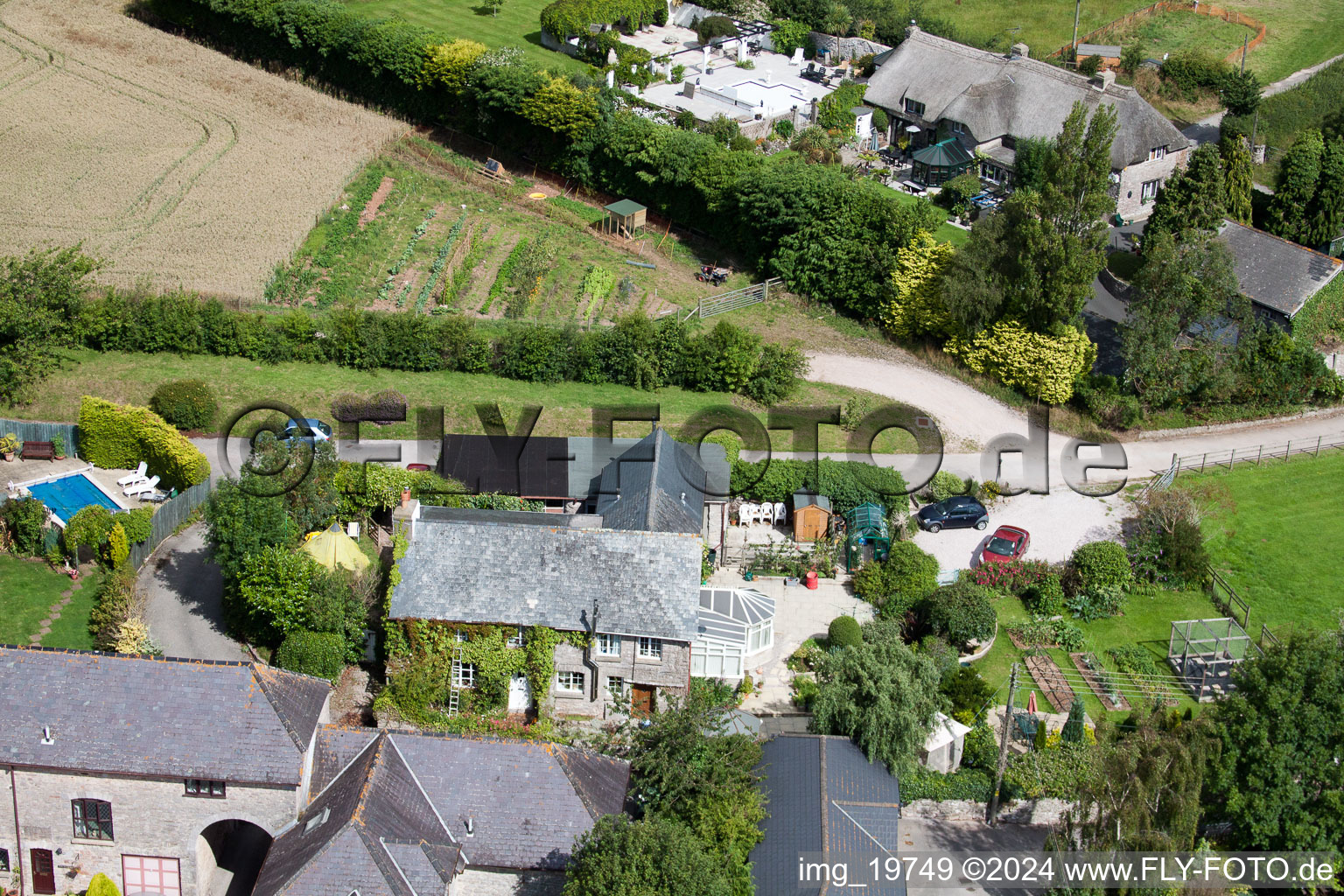 Ipplepen dans le département Angleterre, Grande Bretagne vue d'en haut