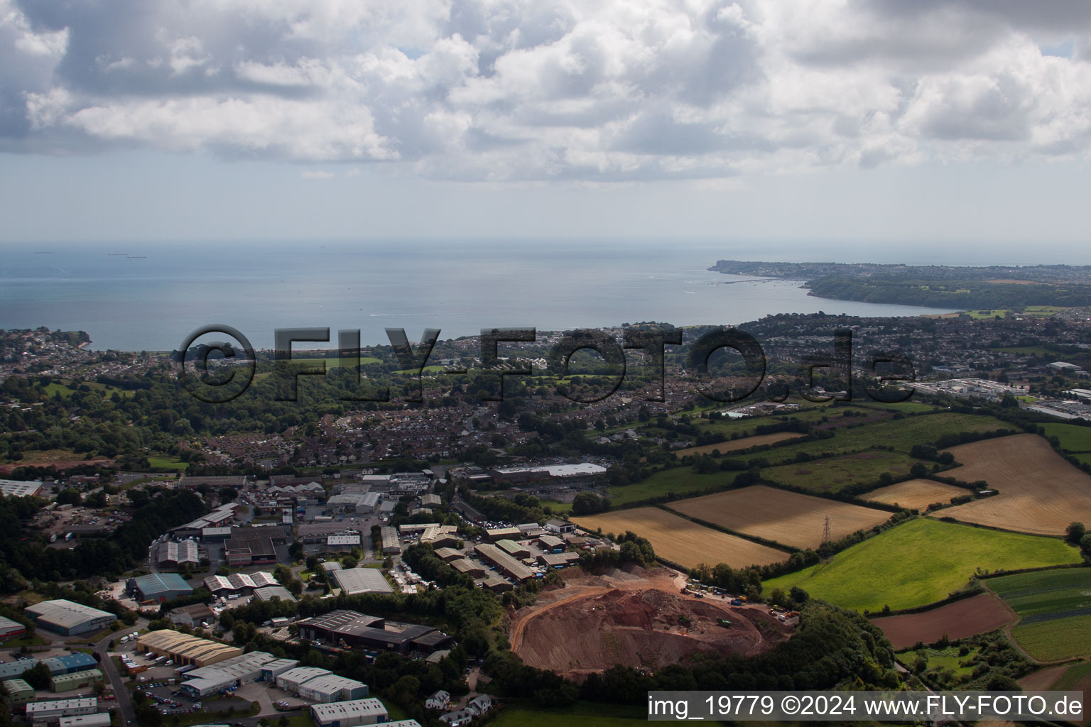 Totnes dans le département Angleterre, Grande Bretagne vue d'en haut