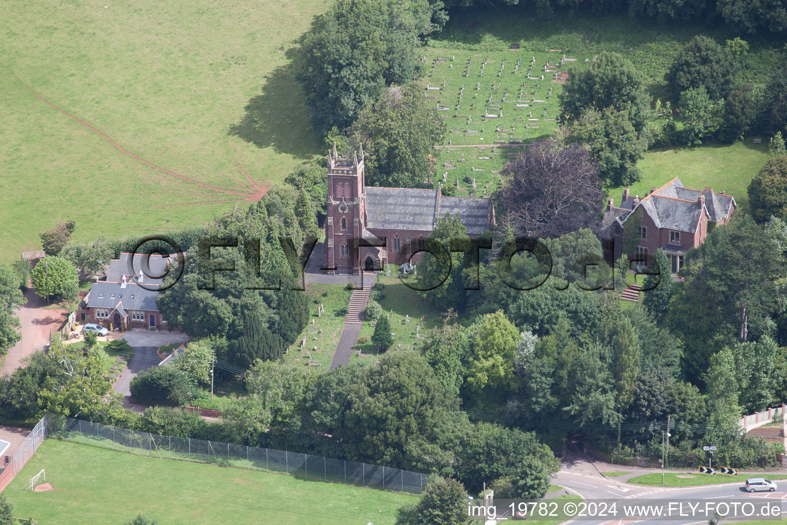 Vue d'oiseau de Totnes dans le département Angleterre, Grande Bretagne