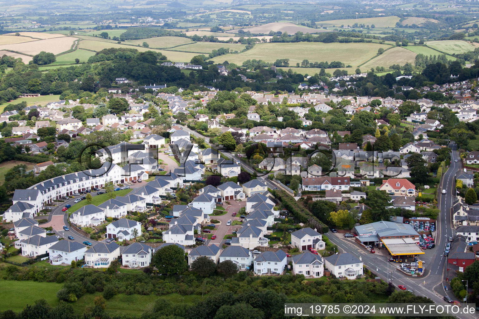 Vue aérienne de Marldon dans le département Angleterre, Grande Bretagne