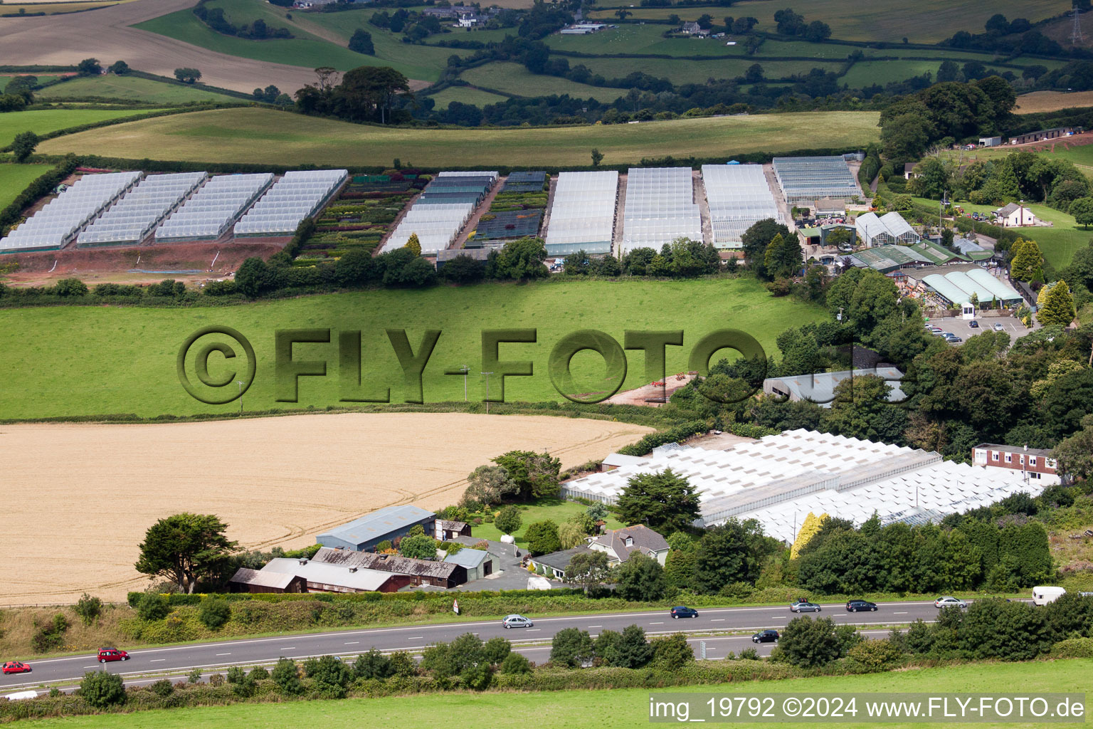 Marldon dans le département Angleterre, Grande Bretagne depuis l'avion