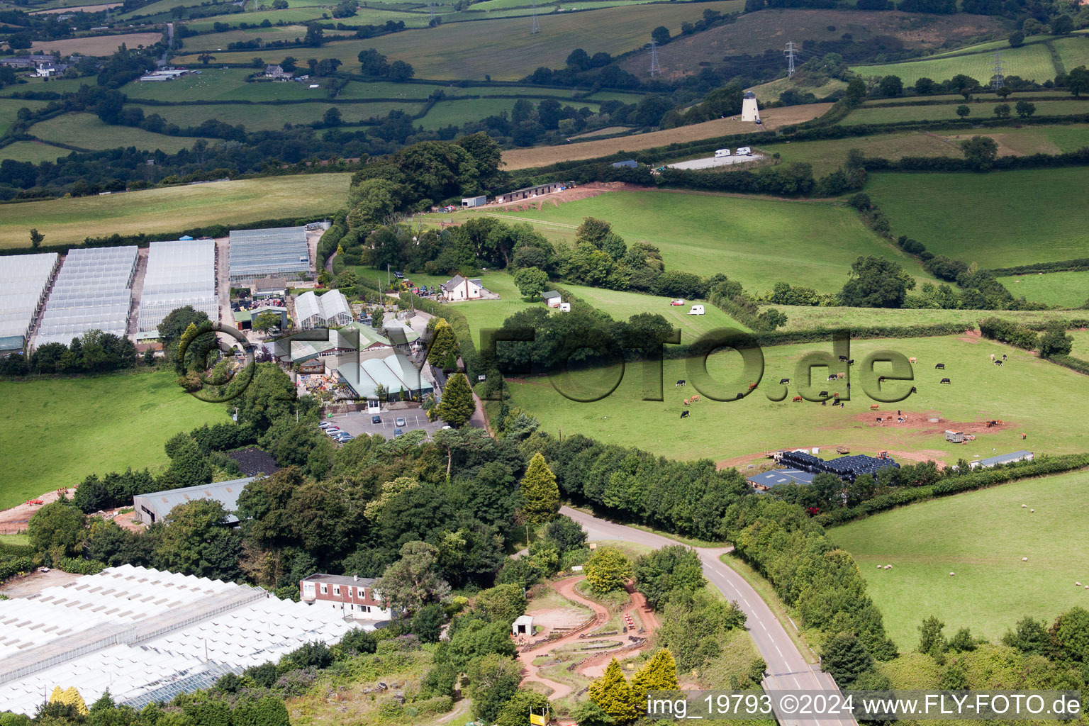 Marldon dans le département Angleterre, Grande Bretagne depuis l'avion