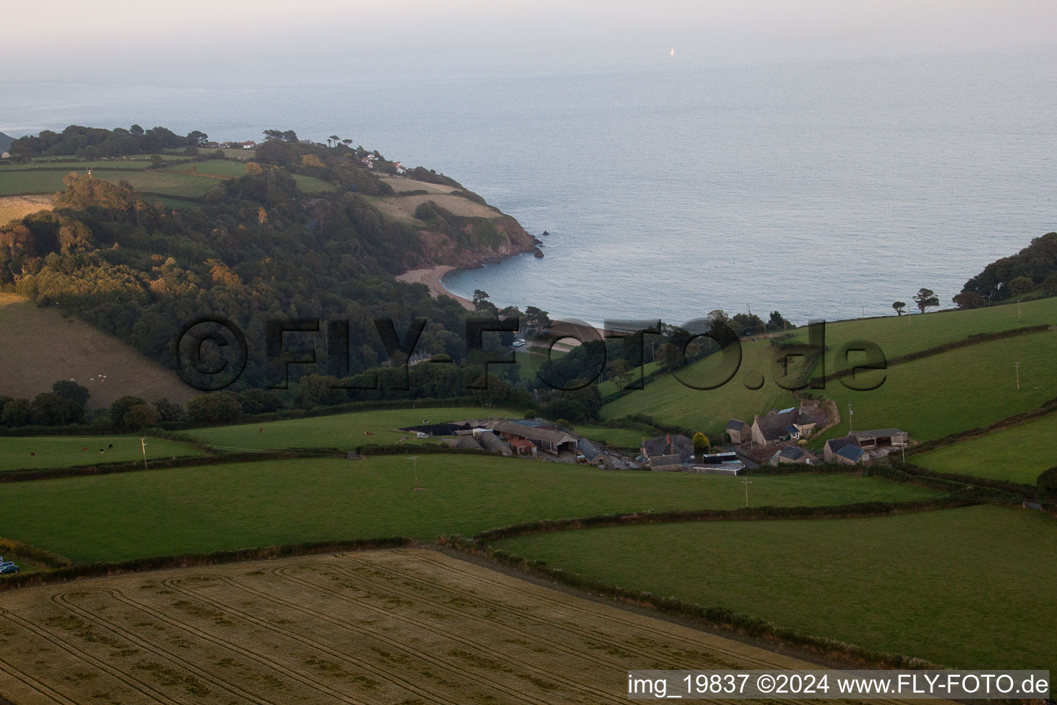 Vue aérienne de Strete dans le département Angleterre, Grande Bretagne