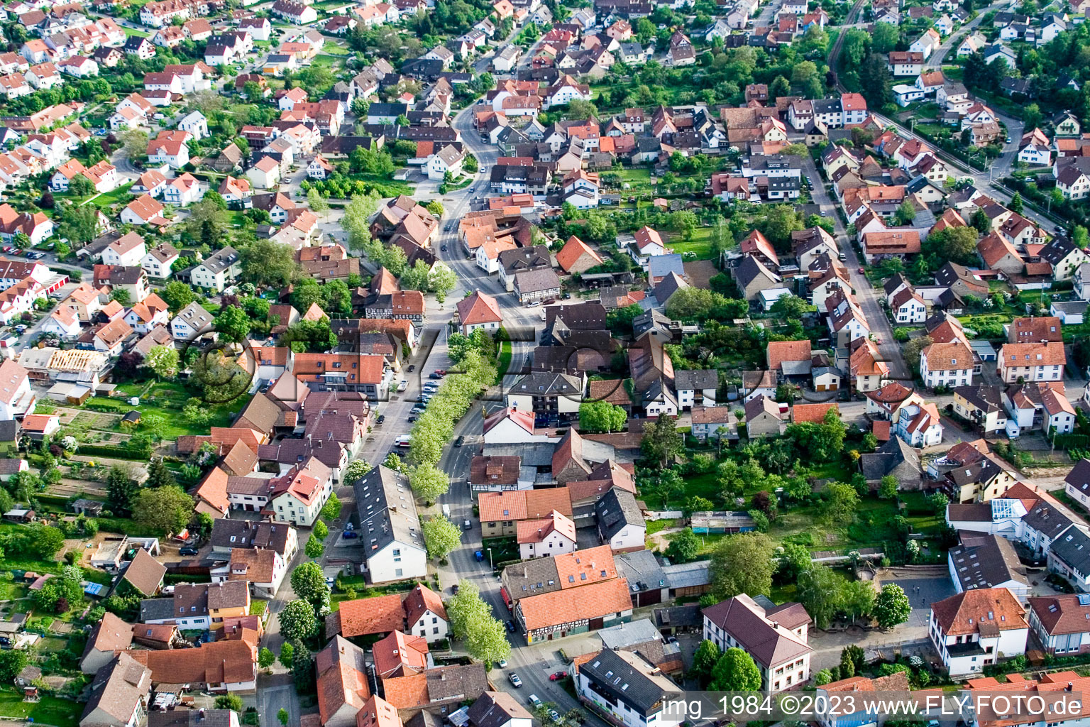 Vue aérienne de Quartier Langensteinbach in Karlsbad dans le département Bade-Wurtemberg, Allemagne