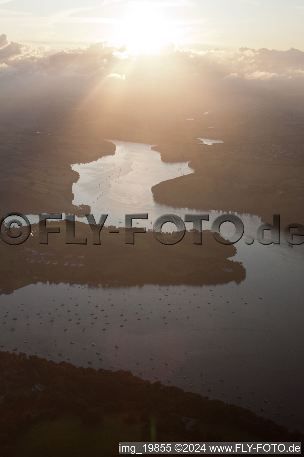 Vue aérienne de Galmpton dans le département Angleterre, Grande Bretagne