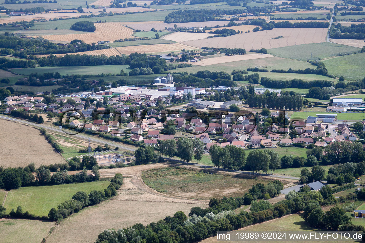 Photographie aérienne de Vibraye dans le département Sarthe, France