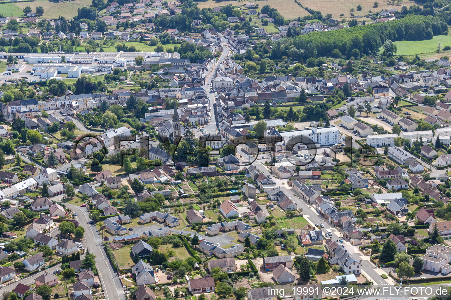 Vibraye dans le département Sarthe, France d'en haut