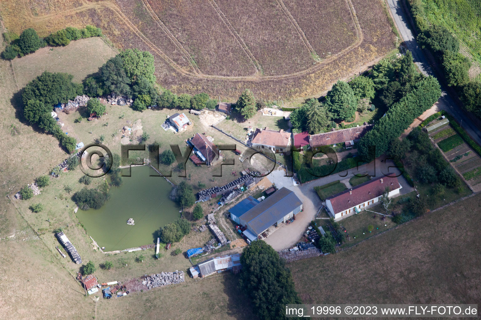 Photographie aérienne de Melleray dans le département Sarthe, France