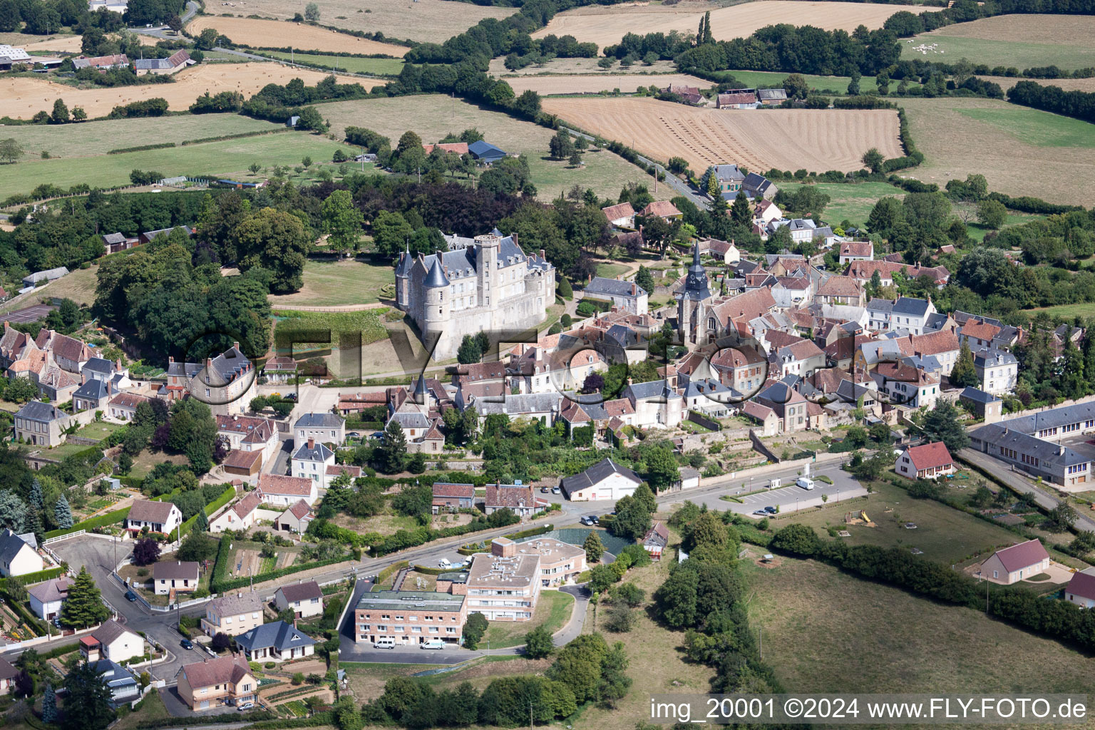 Photographie aérienne de Montmirail dans le département Sarthe, France