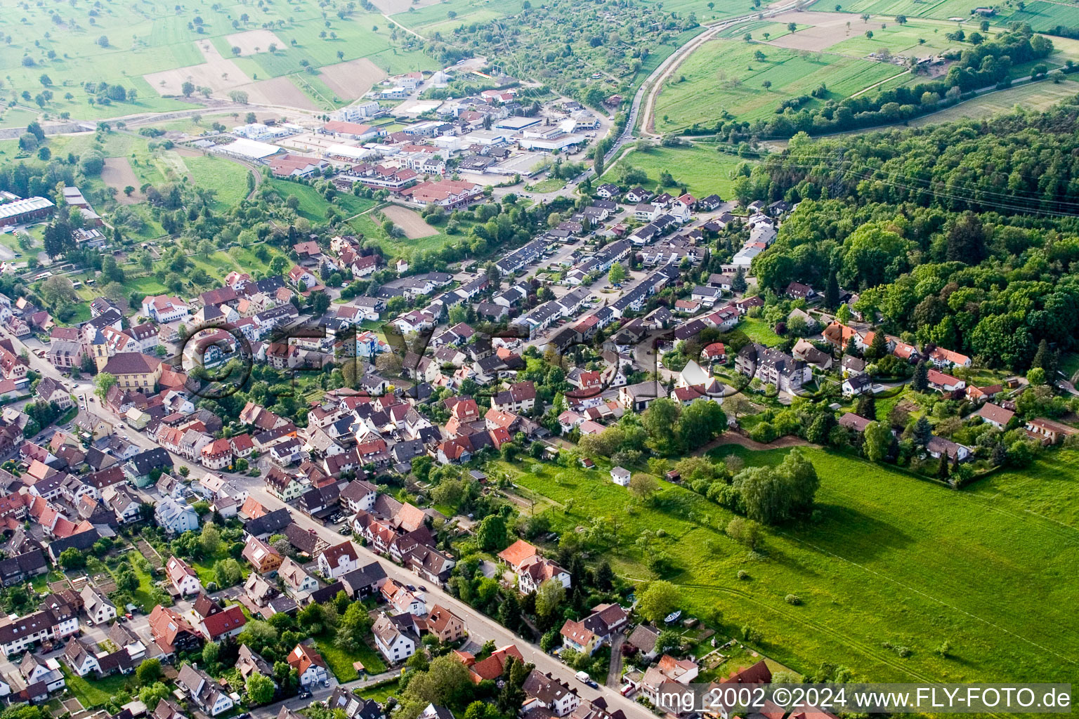 Photographie aérienne de Quartier Langensteinbach in Karlsbad dans le département Bade-Wurtemberg, Allemagne