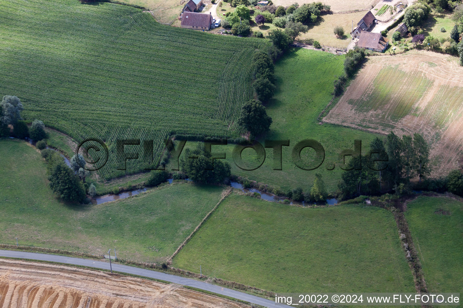 Vibraye dans le département Sarthe, France depuis l'avion