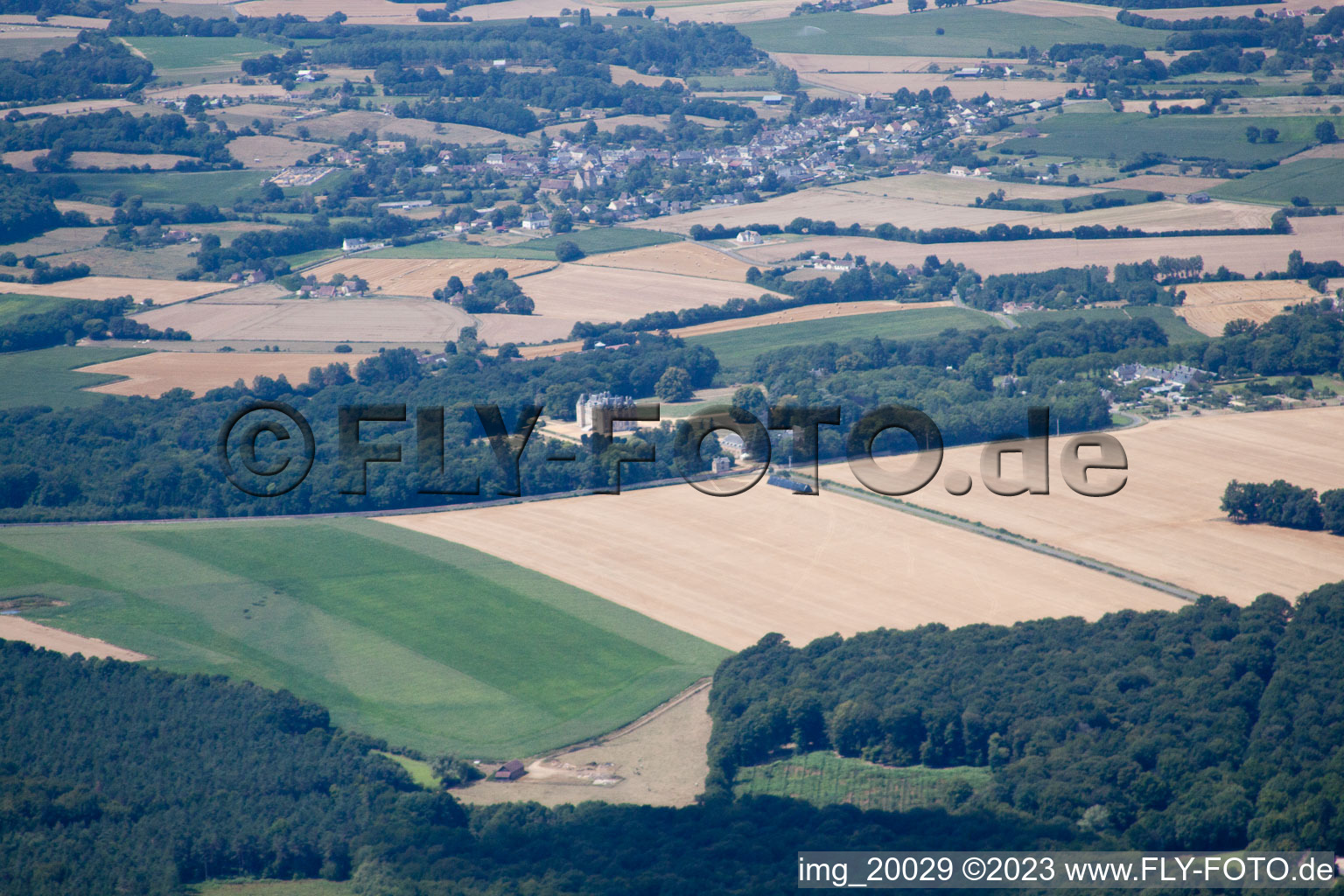 Photographie aérienne de Berfay dans le département Sarthe, France
