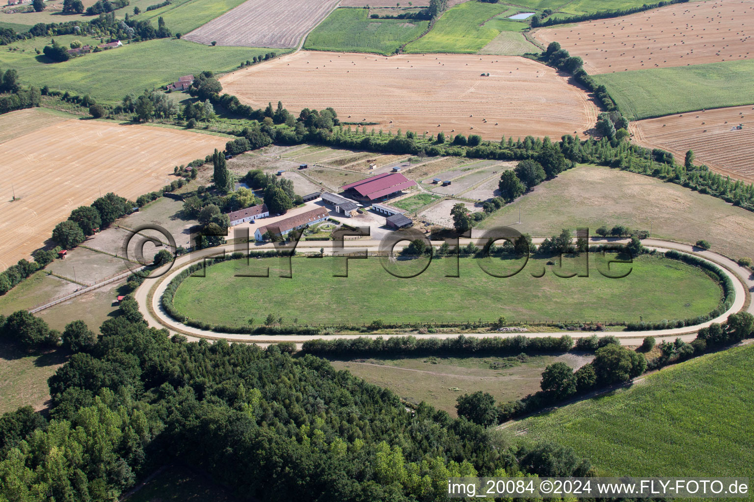 Photographie aérienne de Lamnay dans le département Sarthe, France