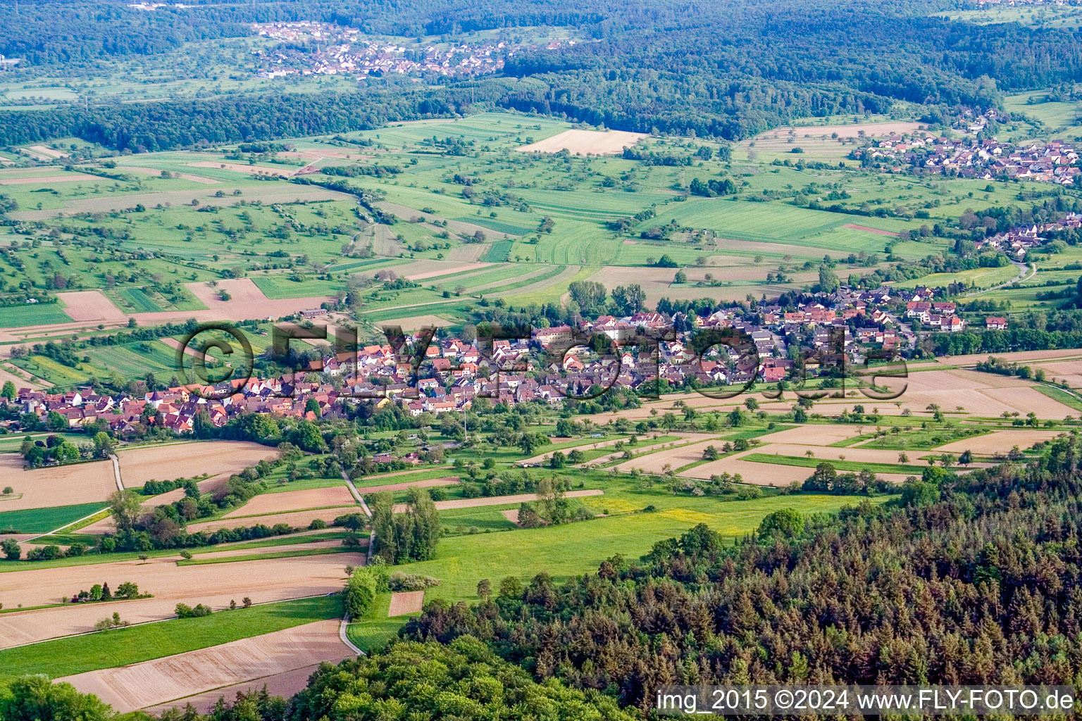 Vue aérienne de Quartier Weiler in Keltern dans le département Bade-Wurtemberg, Allemagne