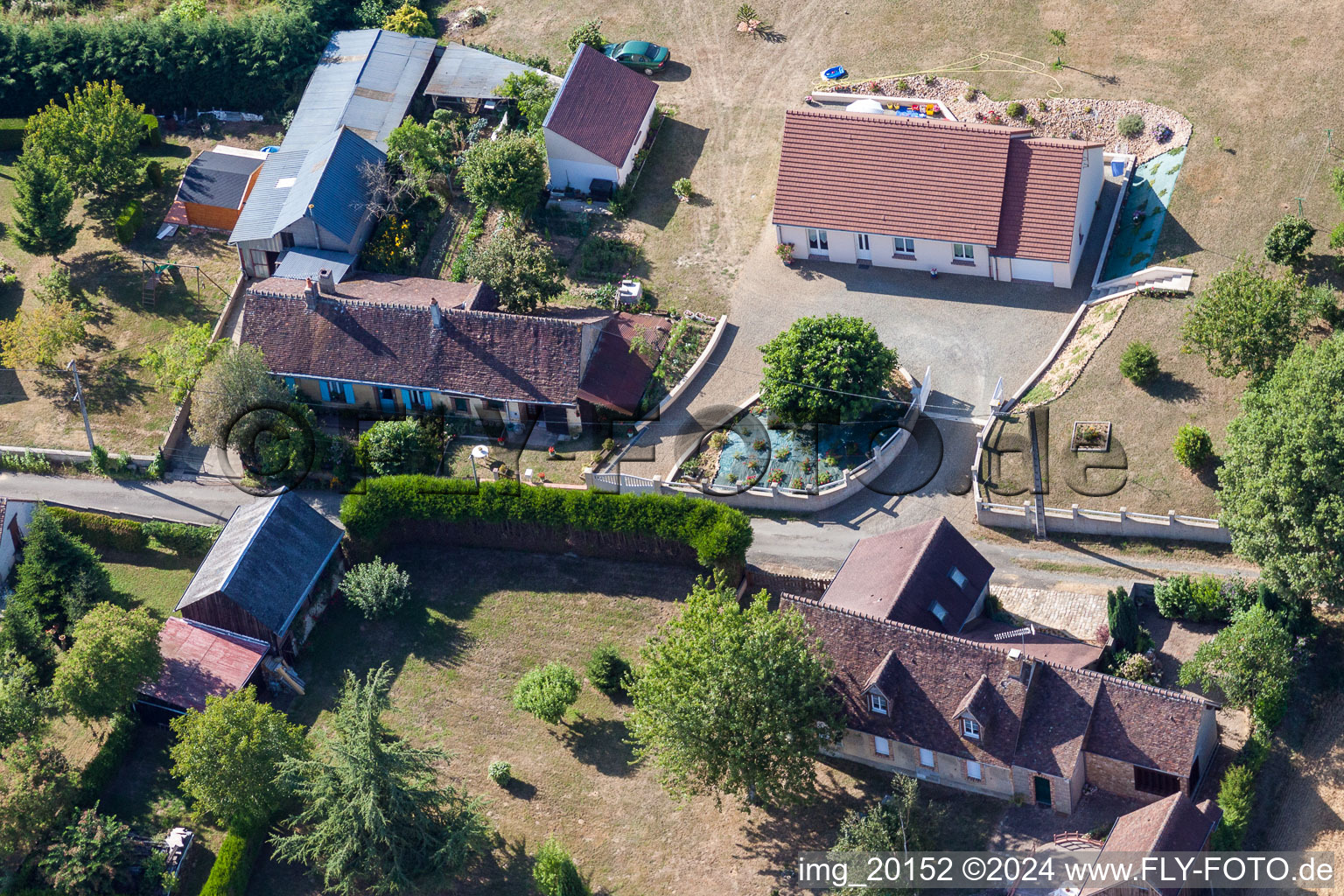 Coudrecieux dans le département Sarthe, France hors des airs