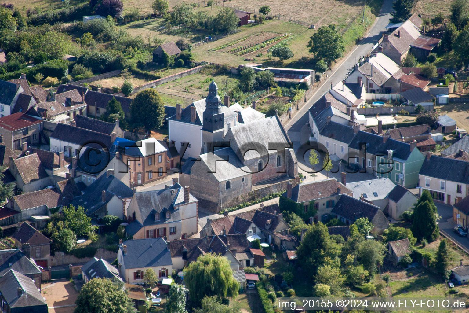 Coudrecieux dans le département Sarthe, France depuis l'avion