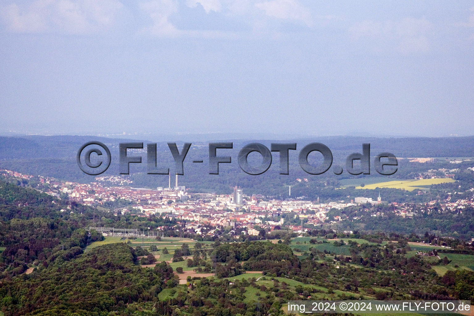 Vue aérienne de De l'ouest à Pforzheim dans le département Bade-Wurtemberg, Allemagne