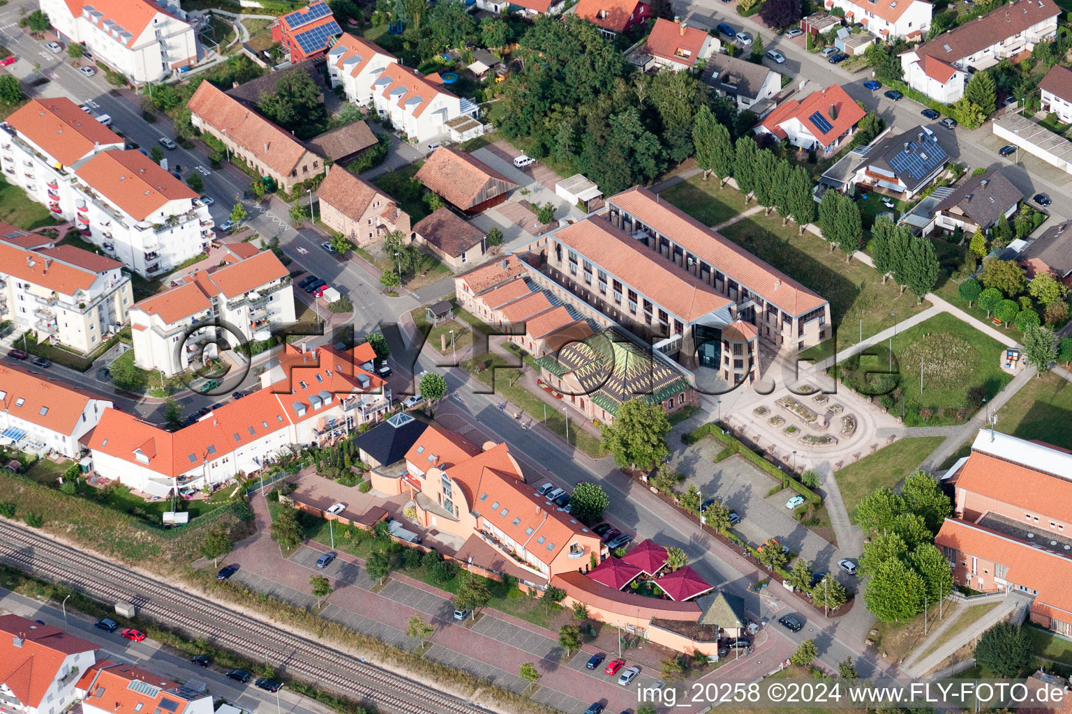 Vue aérienne de Musée de la briqueterie à Jockgrim dans le département Rhénanie-Palatinat, Allemagne