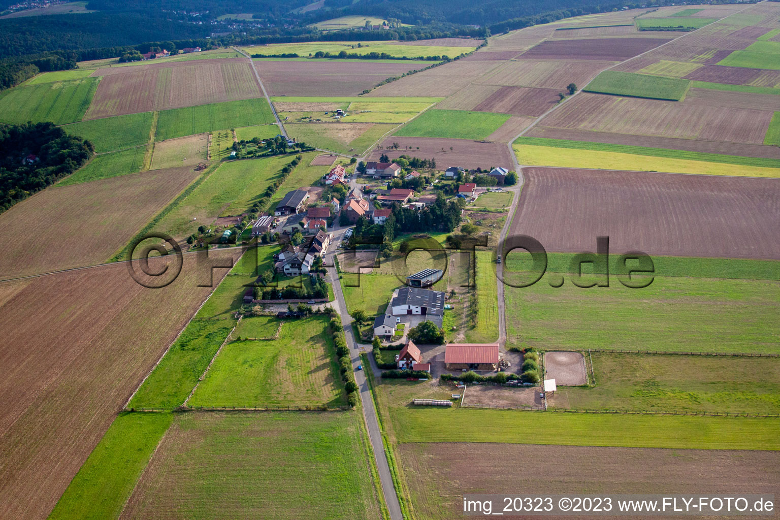 Tiefenthal dans le département Rhénanie-Palatinat, Allemagne depuis l'avion