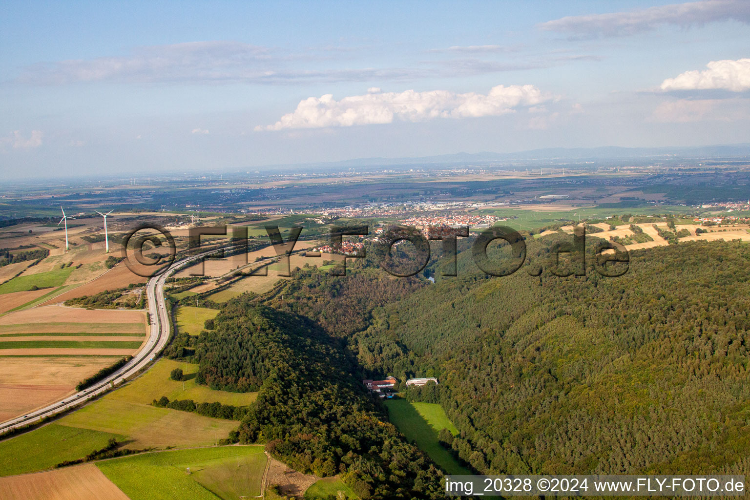 Tiefenthal dans le département Rhénanie-Palatinat, Allemagne vue du ciel