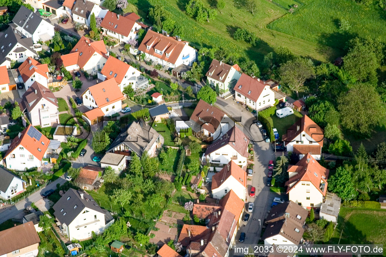 Vue aérienne de Quartier Niebelsbach in Keltern dans le département Bade-Wurtemberg, Allemagne