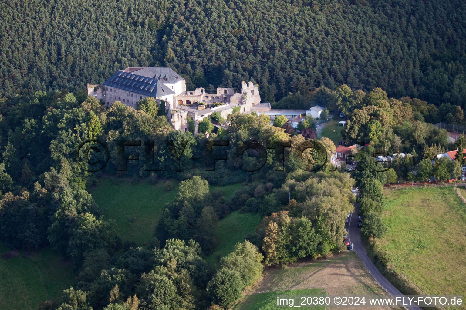 Altleiningen dans le département Rhénanie-Palatinat, Allemagne du point de vue du drone