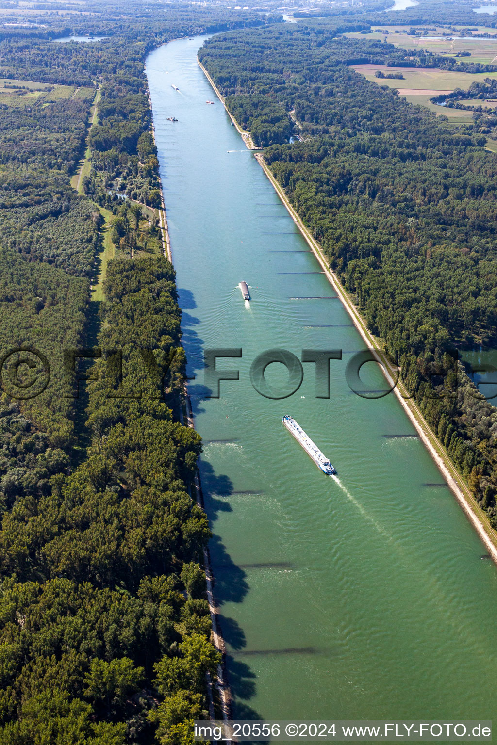 Vue oblique de Leimersheim dans le département Rhénanie-Palatinat, Allemagne