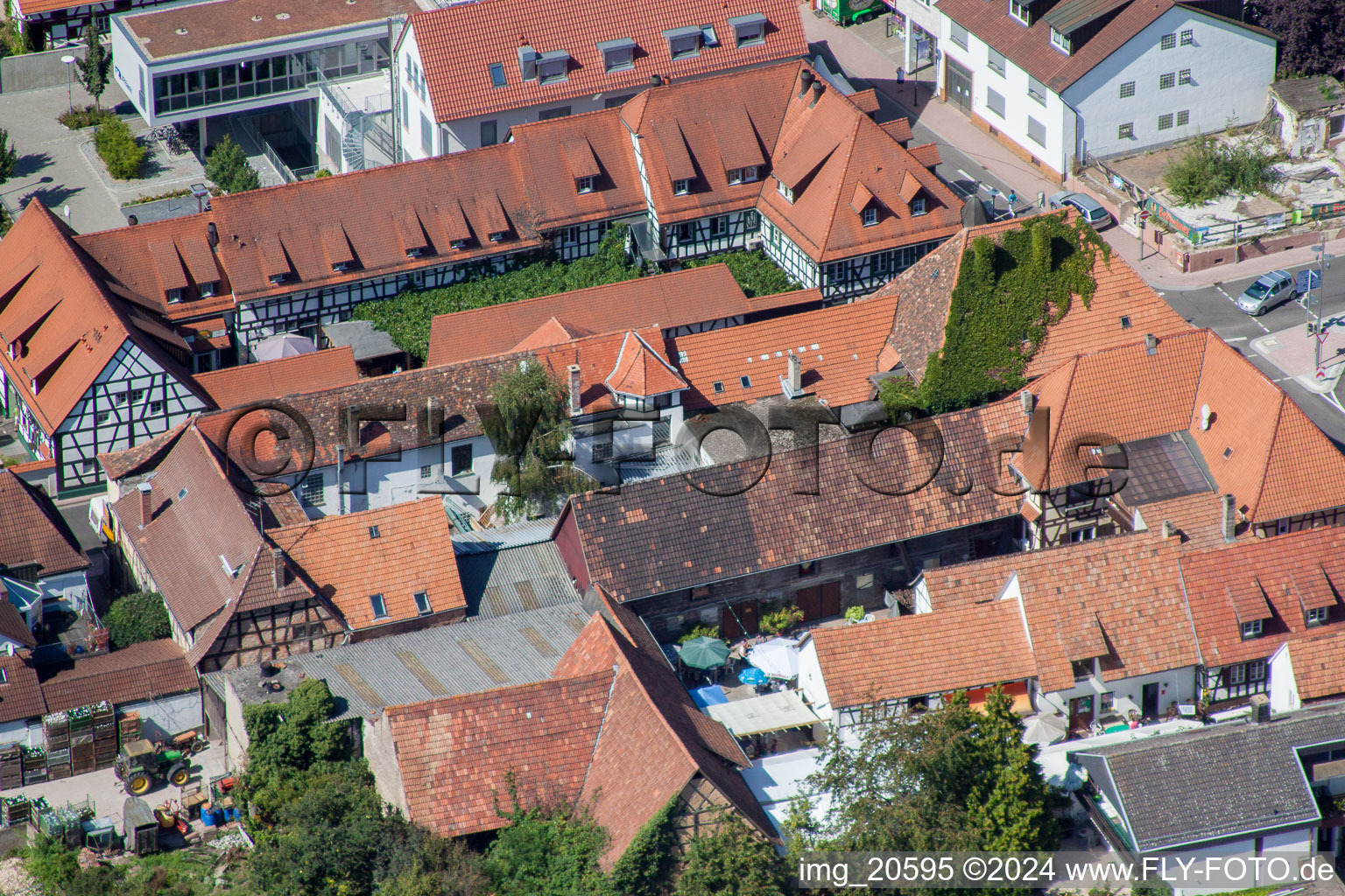 Vue aérienne de Passage Frankenhof à Kandel dans le département Rhénanie-Palatinat, Allemagne