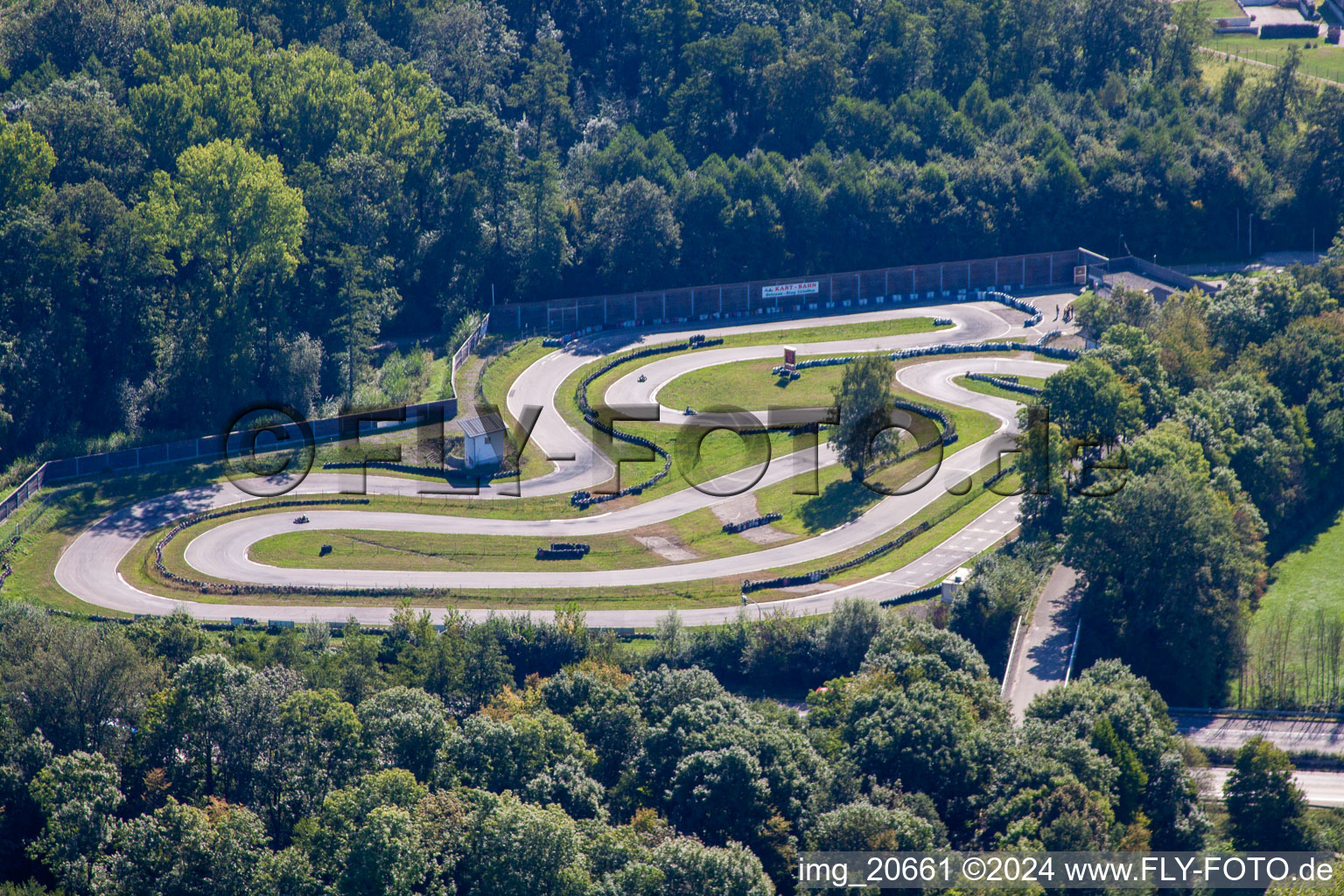 Vue aérienne de Piste de karting à le quartier Urloffen in Appenweier dans le département Bade-Wurtemberg, Allemagne