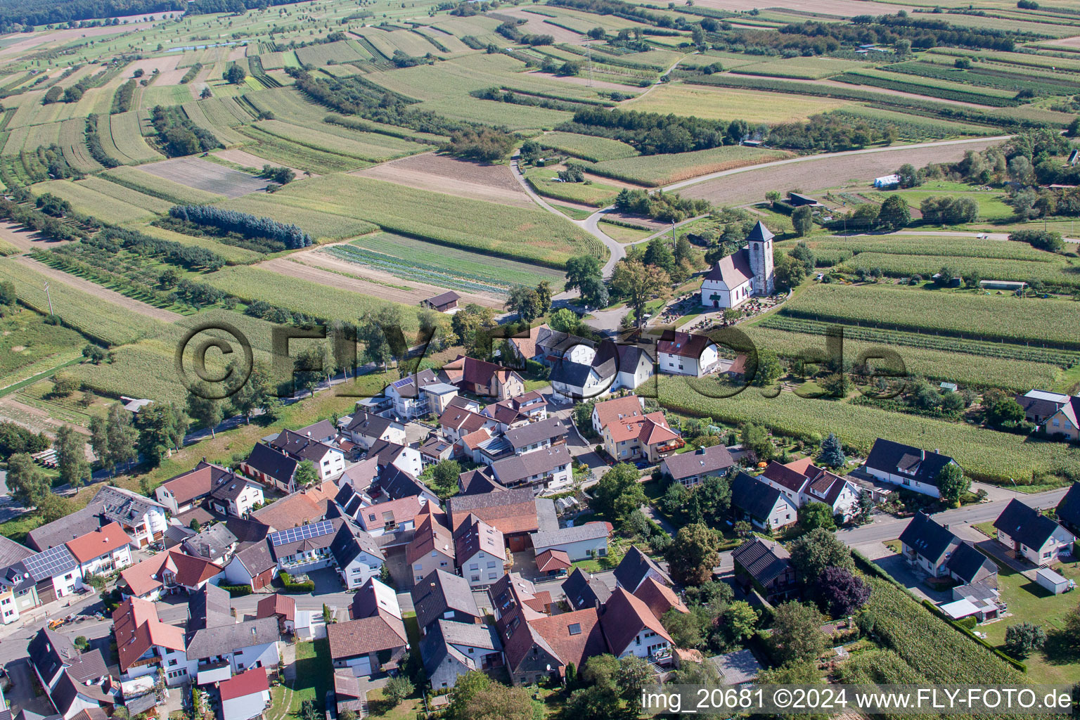 Quartier Urloffen in Appenweier dans le département Bade-Wurtemberg, Allemagne vue d'en haut