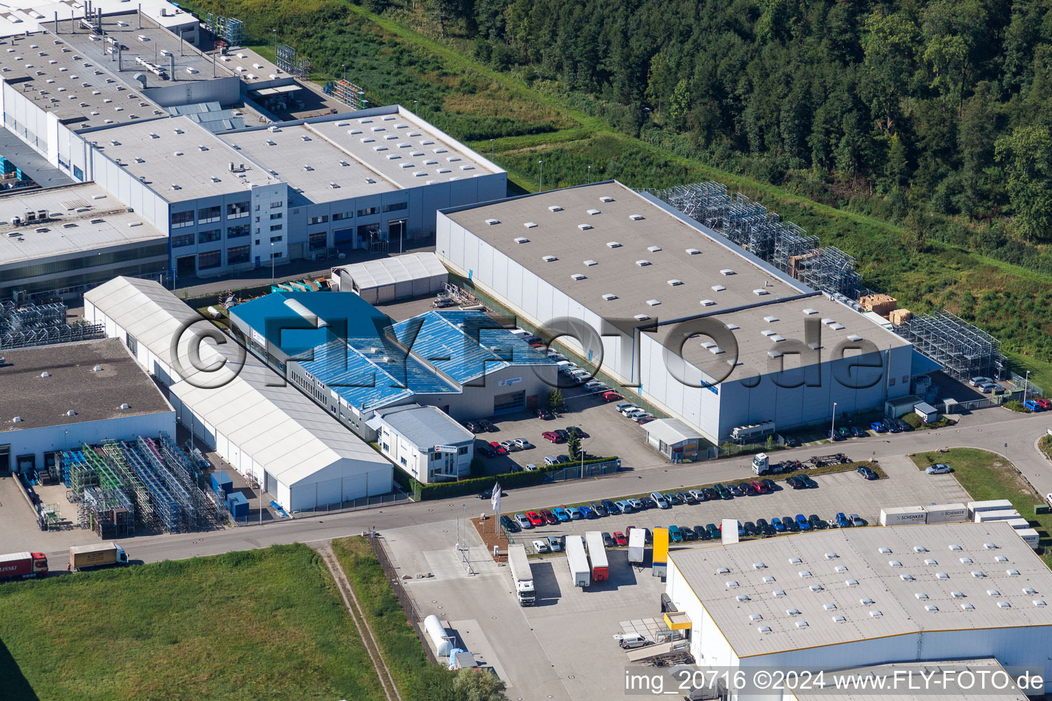 Photographie aérienne de Zone industrielle à Appenweier dans le département Bade-Wurtemberg, Allemagne