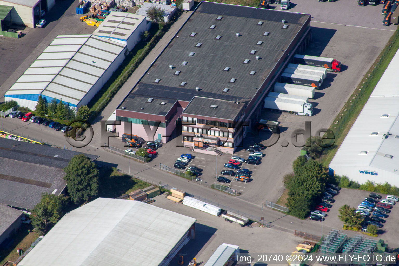 Vue oblique de Trans-o-flex à Appenweier dans le département Bade-Wurtemberg, Allemagne