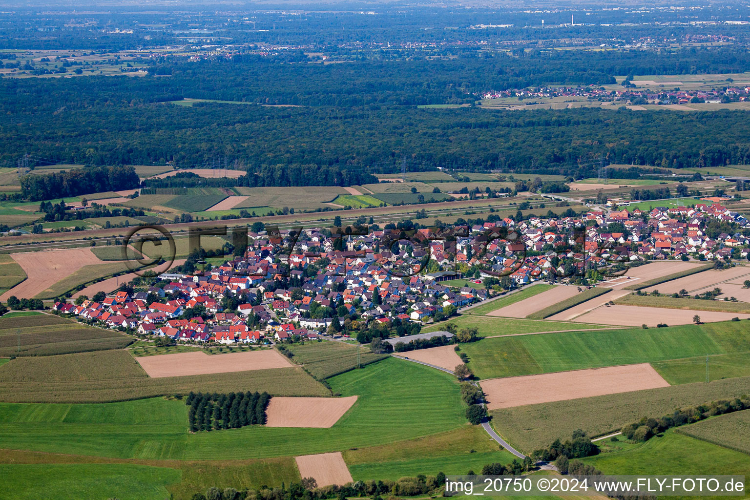 Quartier Griesheim in Offenburg dans le département Bade-Wurtemberg, Allemagne d'en haut