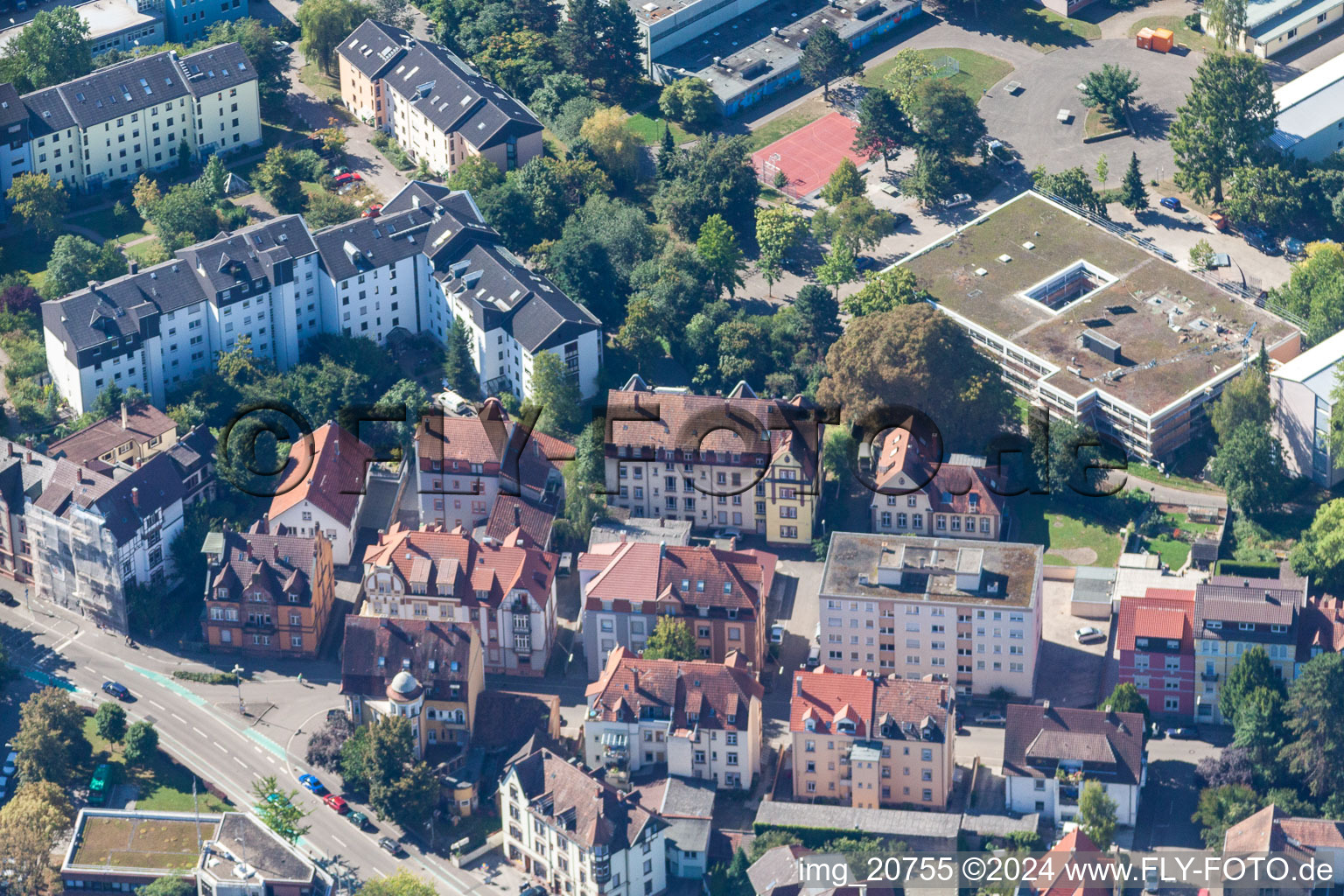 Offenburg dans le département Bade-Wurtemberg, Allemagne hors des airs