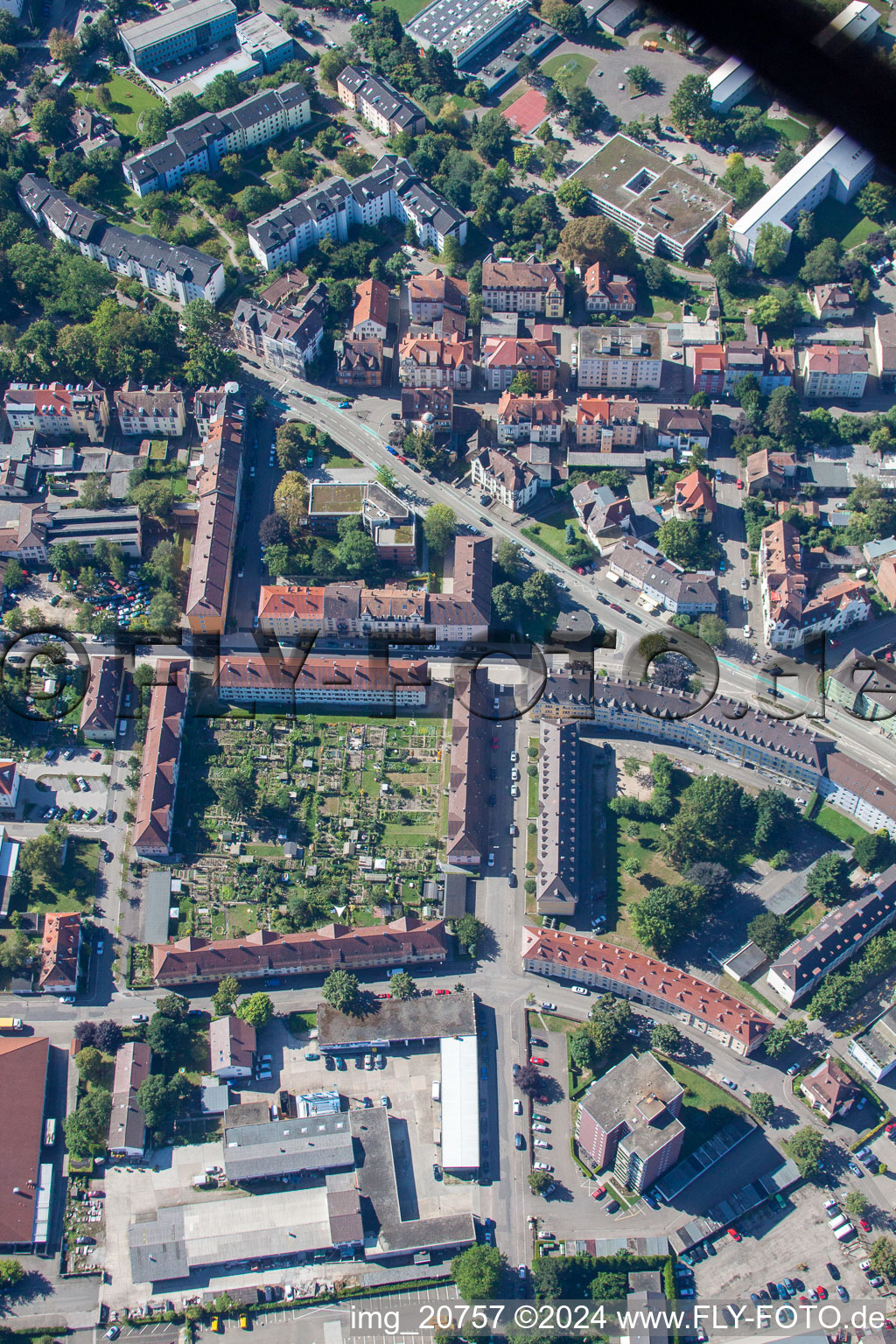 Offenburg dans le département Bade-Wurtemberg, Allemagne vue d'en haut