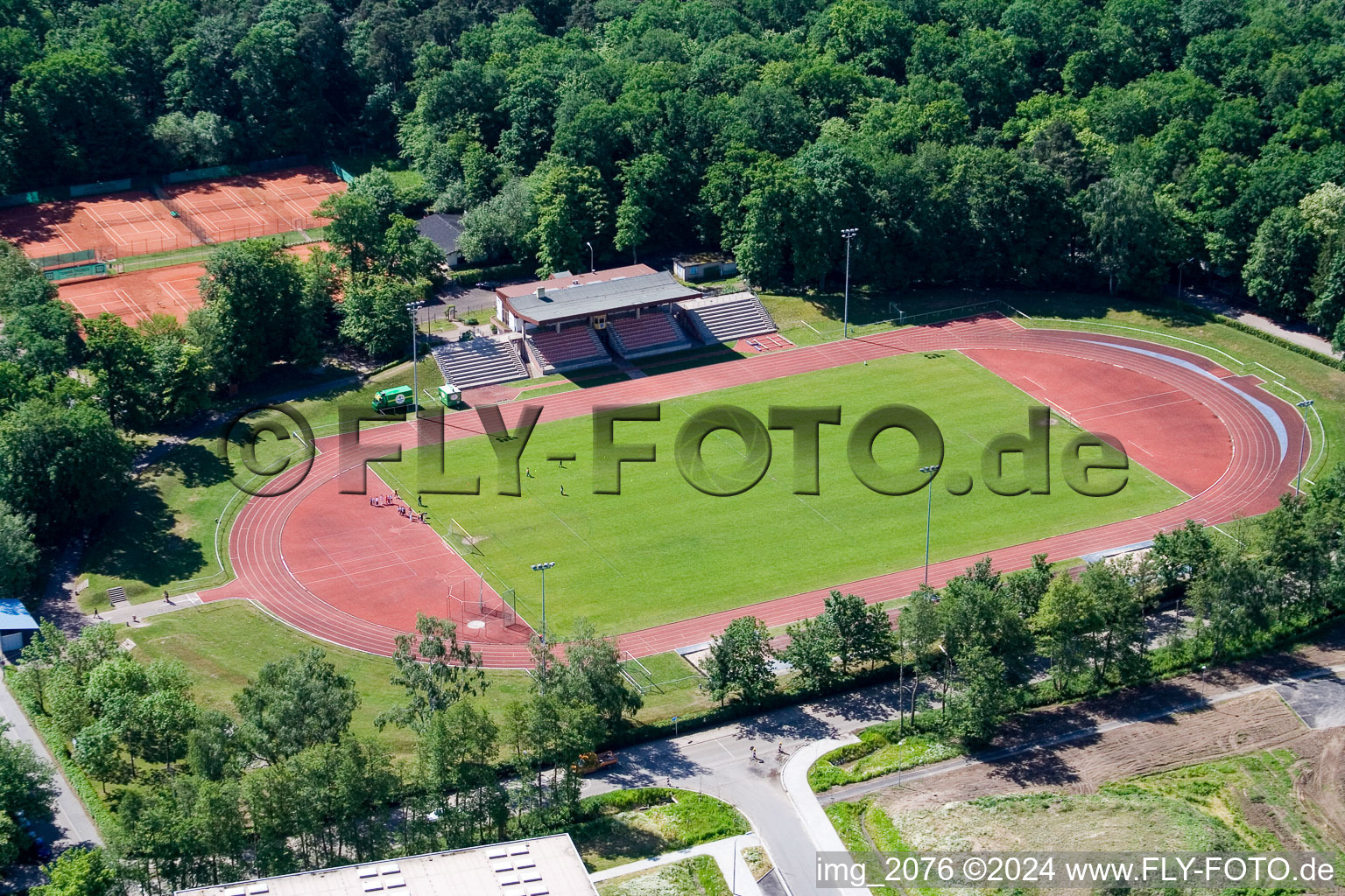 Vue aérienne de Terrain de sport à Kandel dans le département Rhénanie-Palatinat, Allemagne