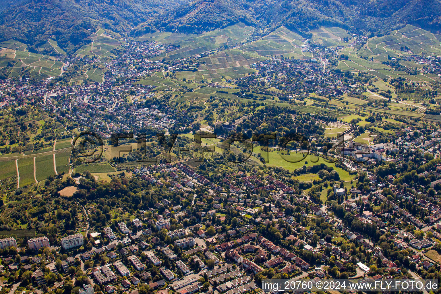 Offenburg dans le département Bade-Wurtemberg, Allemagne depuis l'avion