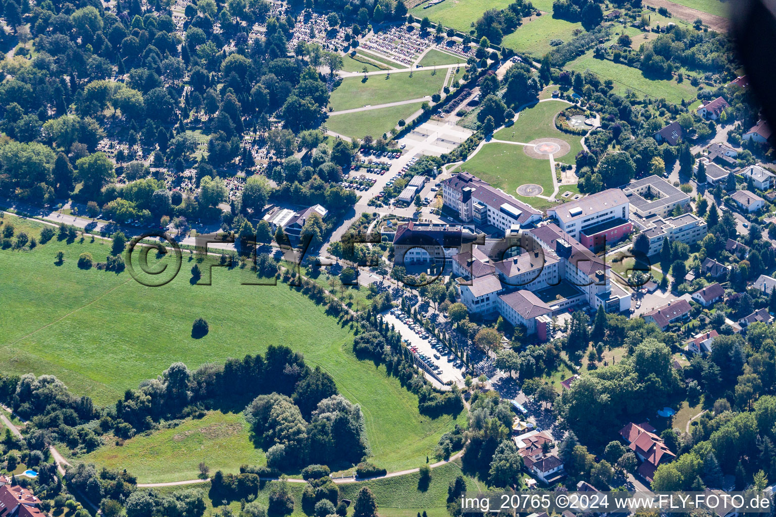 Vue aérienne de Hôpital à Offenburg dans le département Bade-Wurtemberg, Allemagne