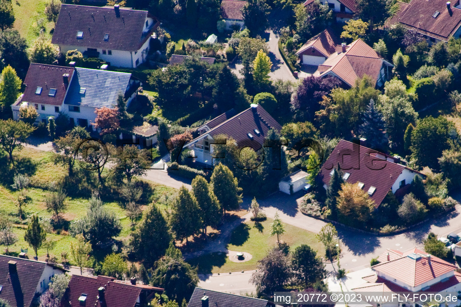 Vue aérienne de Dans les Ries à le quartier Fessenbach in Offenburg dans le département Bade-Wurtemberg, Allemagne